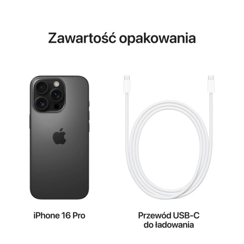Apple iPhone 16 Pro 128GB 6,3" 48Mpix Tytan czarny Apple iPhone 16 Pro 128GB 6,3" 48Mpix Tytan czarny