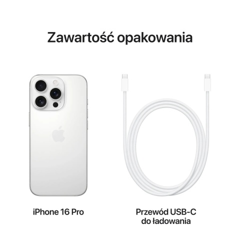 Apple iPhone 16 Pro 256GB 6,3" 48Mpix Tytan biały Apple iPhone 16 Pro 256GB 6,3" 48Mpix Tytan biały
