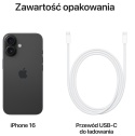 Smartfon APPLE iPhone 16 5G 128GB 6.1" Czarny